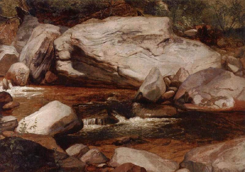 Asher Brown Durand Creek and rocks France oil painting art